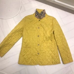 Burberry Quilted Jacket in bright yellow